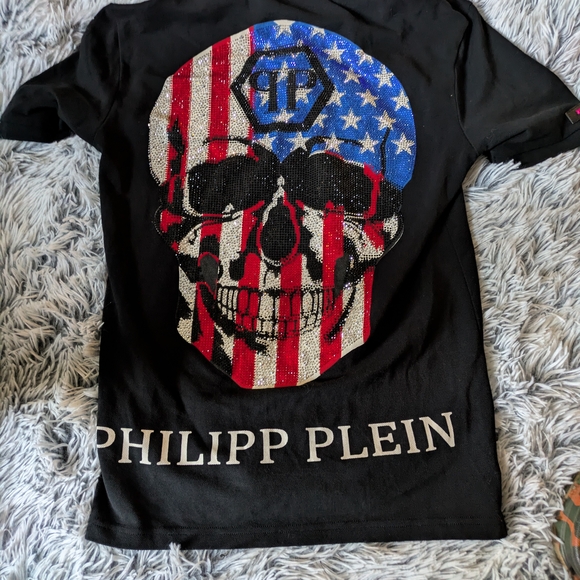 Philipp Plein Black T-Shirt with Skull Design - Picture 1 of 12